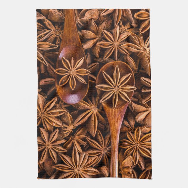 Träspån och anise kökshandduk (Vertikal)