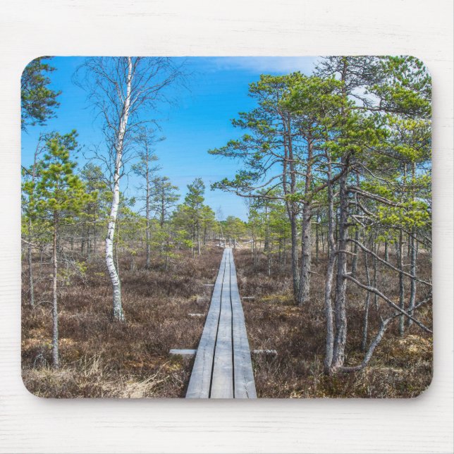 Träspåret över träsket musmatta (Framsidan)