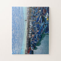 Trasslade Blå Drömmar – Fiskebåtar i Essaouira