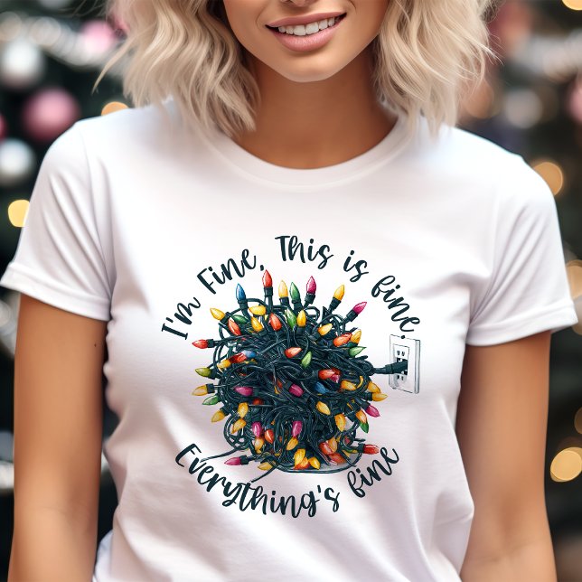 Trassliga ljus Allt är bra jul T Shirt (Skapare uppladdad)