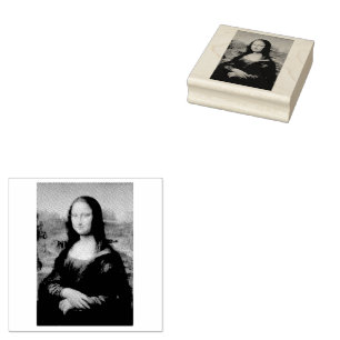 TRÄSTÄMPEL: LEONARDO DA VINCI: Mona Lisa Stämpel