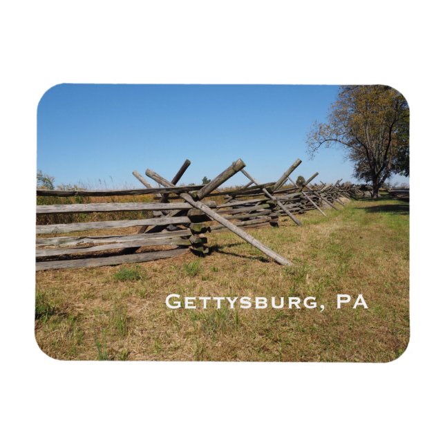 Trästängsel i Gettysburg PA Magnet (Horisontell)