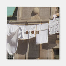 Trastevere, Italien, Clothesline, brun magnet