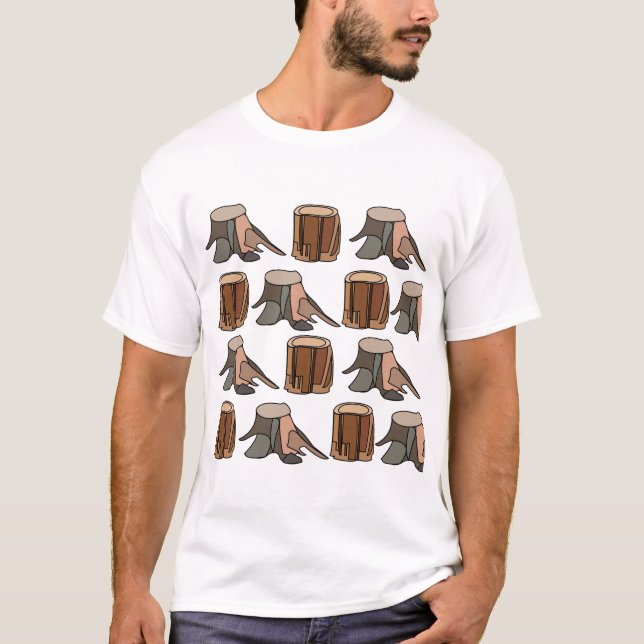 Trästock Arborist Träd Kirurg T Shirt (Framsida)