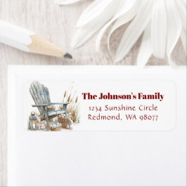 Trästol med Påskägg adress Returadress Etikett