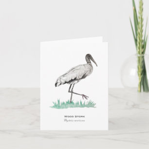 Trästork, mappat anteckningskort