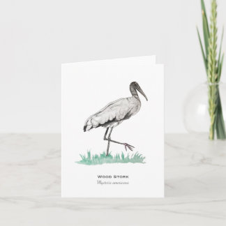 Trästork, mappat anteckningskort