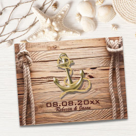 Träströksankare för frakt nautiskt spara datumet meddelande vykort