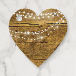 Trästruktur & Älvor Ljus Land Bryllop Gåvor Etiketter