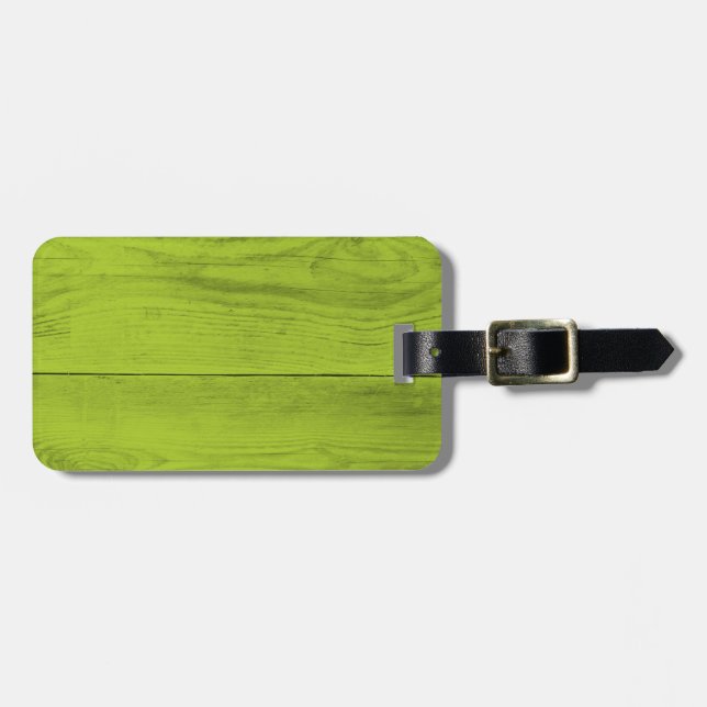 Trästruktur i grönt som bakgrundstext bagagebricka (Horisontell Framsida)