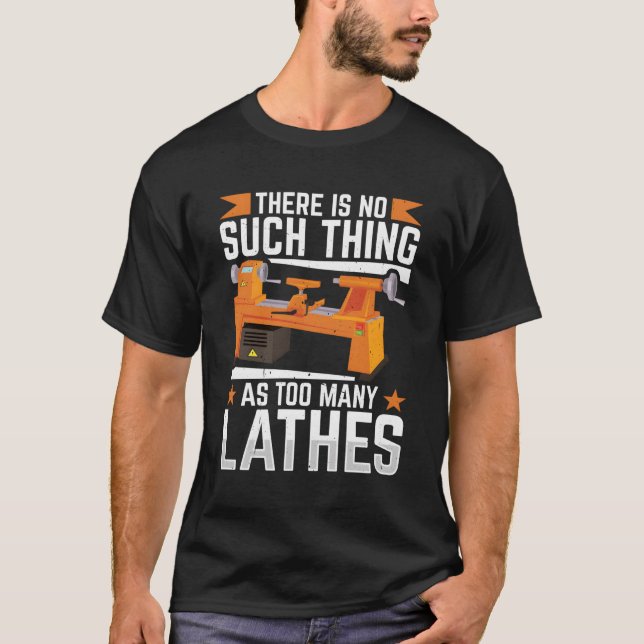 Träsvarvträ Verktyg Lathe Turner Sandpaper Wood T Shirt (Framsida)