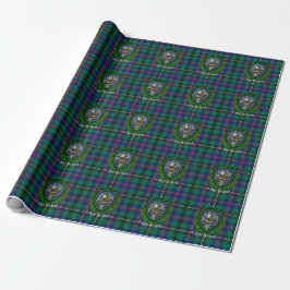 Trätartandesign och vapen för skotska klanen Wood Presentpapper