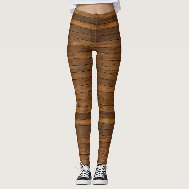 Trätextur Leggings (Framsida)