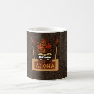 TräTiki maskerar Retro Aloha hawaiibo för vintage Kaffemugg