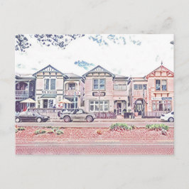 Trätownhouses i Napier Vykort