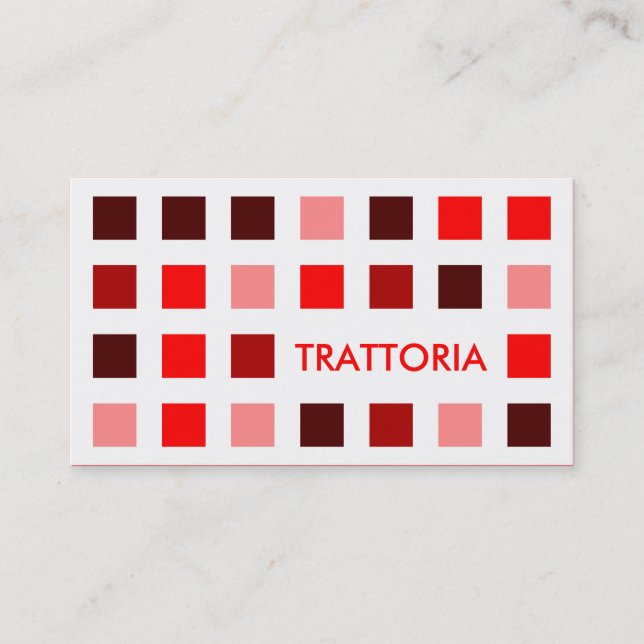 TRATTORIA (modets kvadrater) Visitkort (Framsida)