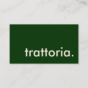 trattoria. visitkort