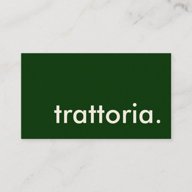 trattoria. visitkort (Framsida)