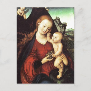Traubenmadonna von Lucas Cranach d. ... um 1525'l Vykort