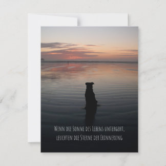 Trauerkarte Hund Kort