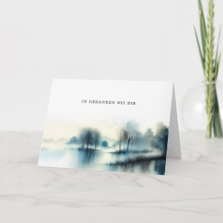 Trauerkarte "In Gedanken bei dir"  Kort