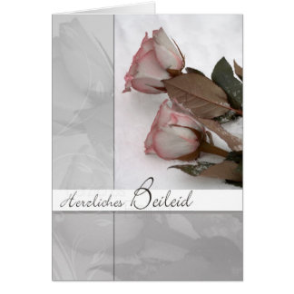 Trauermotiv: Rosen im Schnee Hälsningskort