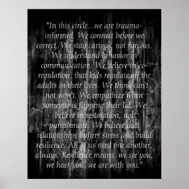 Trauma-informerade citat poster