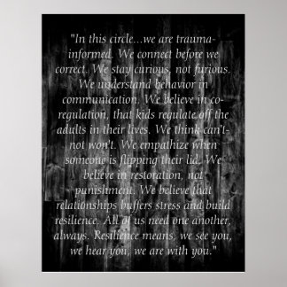 Trauma-informerade citat poster