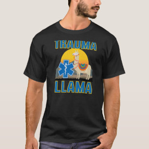 Trauma Llama Birthday Manar Women Kids EMT Animal T Shirt
