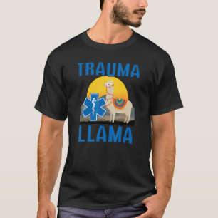 Trauma Llama Birthday Manar Women Kids EMT Animal  T Shirt