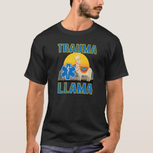 Trauma Llama Birthday Manar Women Kids EMT Animal T Shirt