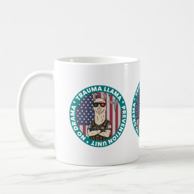 Trauma Llama EMS Medicinmugg – Sjuksköterskor för  Kaffemugg (Vänster)