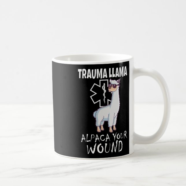 Trauma Llama Emt Design Medic Ems Alpaca Din kvinn Kaffemugg (Höger)
