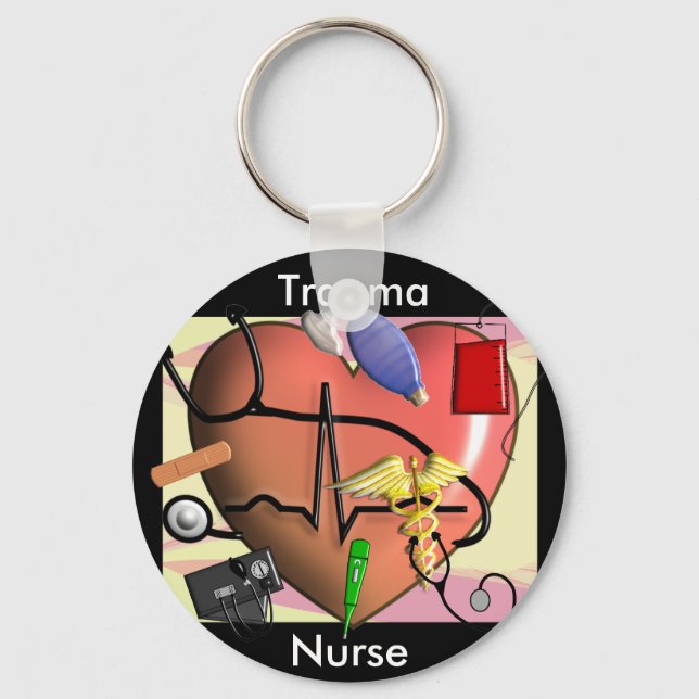 Trauma Nurse Art Gifts Nyckelring (Framsida)