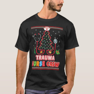 Trauma Nurse Crew Julgran Stethoscope Sweat T Shirt