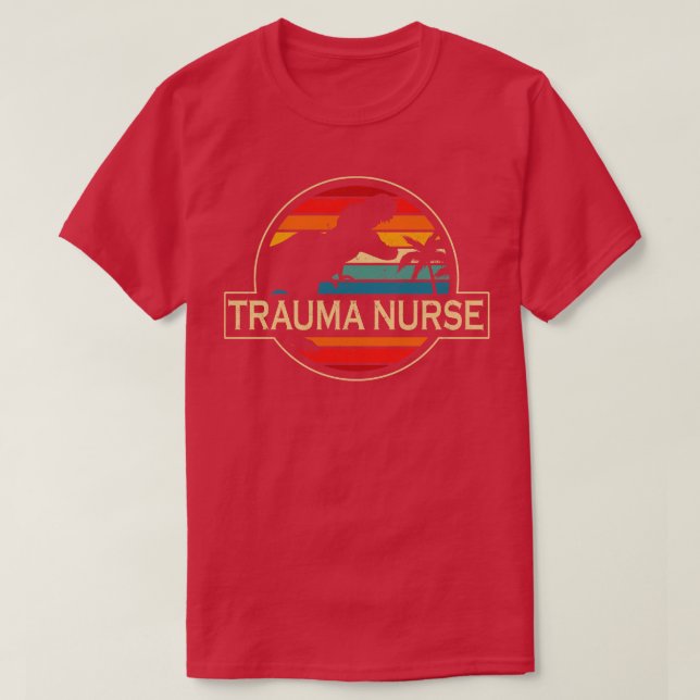 Trauma Nurse Dinosaur T Shirt (Design framsida)