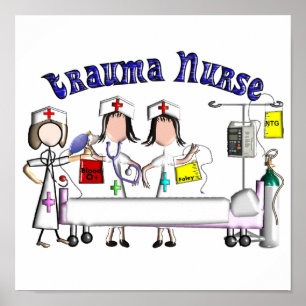 Trauma Nurse Poster - Unik 3D-grafik