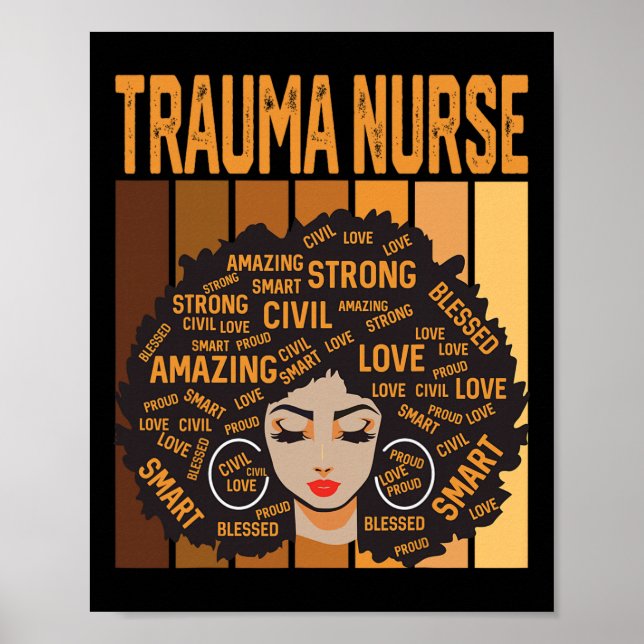 Trauma Nurse Powerful Black History Month Black Pr Poster (Framsidan)