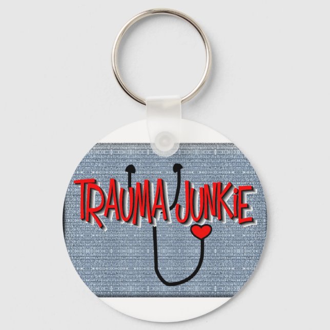 Trauma Nurse "Trauma Junkie"-gåvor Nyckelring (Framsida)