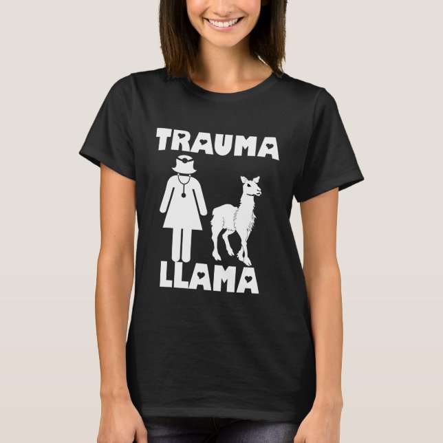 Traumalamma sjuksköterska t shirt (Framsida)