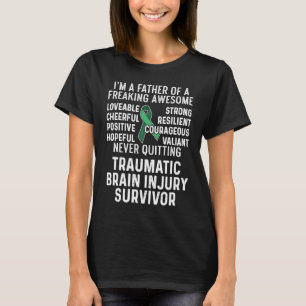 Traumatic Brain Disjury Survivor Far TBI Warrior T Shirt