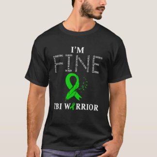 Traumatic Brain Disjury Warrior Jag är Bra T Shirt