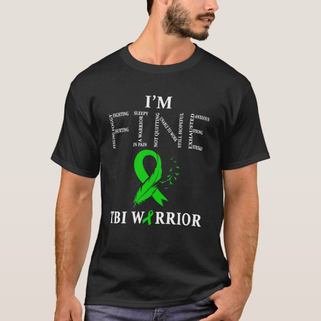 Traumatic Brain Disjury Warrior Jag är Bra T Shirt (Framsida)