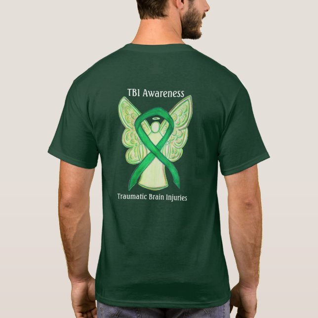 Traumatic Brain Injuries Awareness Ribbon Shirts T-shirt (Baksida)