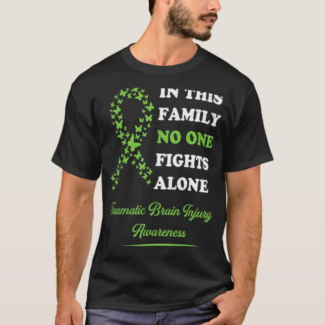 Traumatic Brain Injury Awareness Family Ingen Fig T Shirt (Framsida)
