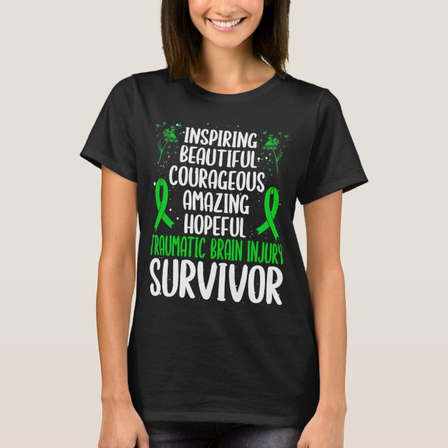 Traumatic Brain Injury Awareness Movement TBI T Shirt (Framsida)