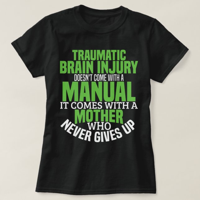 Traumatic Brain Injury Awareness T Shirt TBI Medve (Design framsida)