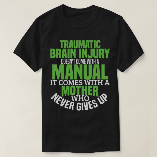 Traumatic Brain Injury Awareness T Shirt TBI Medve (Design framsida)