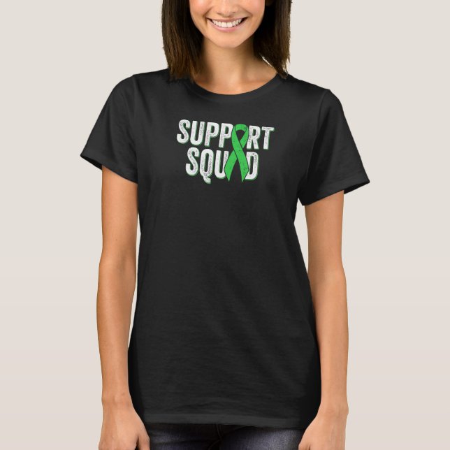 Traumatic Brain Injury Support Squad Grönt Awarene T Shirt (Framsida)