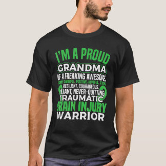 Traumatisk hjärnskada Grandma TBI-medvetenhet T Shirt